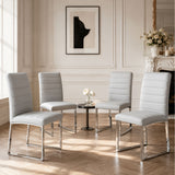 Oversized Dining Chairs (Set of 4) - Light Gray