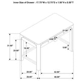 Flores - 2 Drawer Makeup Vanity Table - Mango Color
