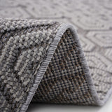 Guros - 8' X 10' Geometric Indoor / Outdoor Area Rug - Gray / White