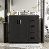 Bathroom Vanity With Sink Combo, Storage Cabinet, Freestanding Set With 3 Drawers & Soft Closing Doors