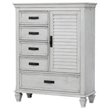 Lockeford - 5 Drawer Door Chest - White