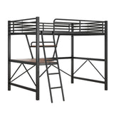 Loft Bed With Desk And Shelf, Modern Design