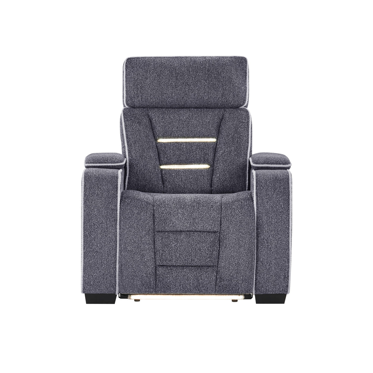 Austin - Recliner With Storage Arms - Gray