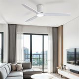 52" Ceiling Fan With Light, Dimmable DC Reversible Motor, 3 Blades