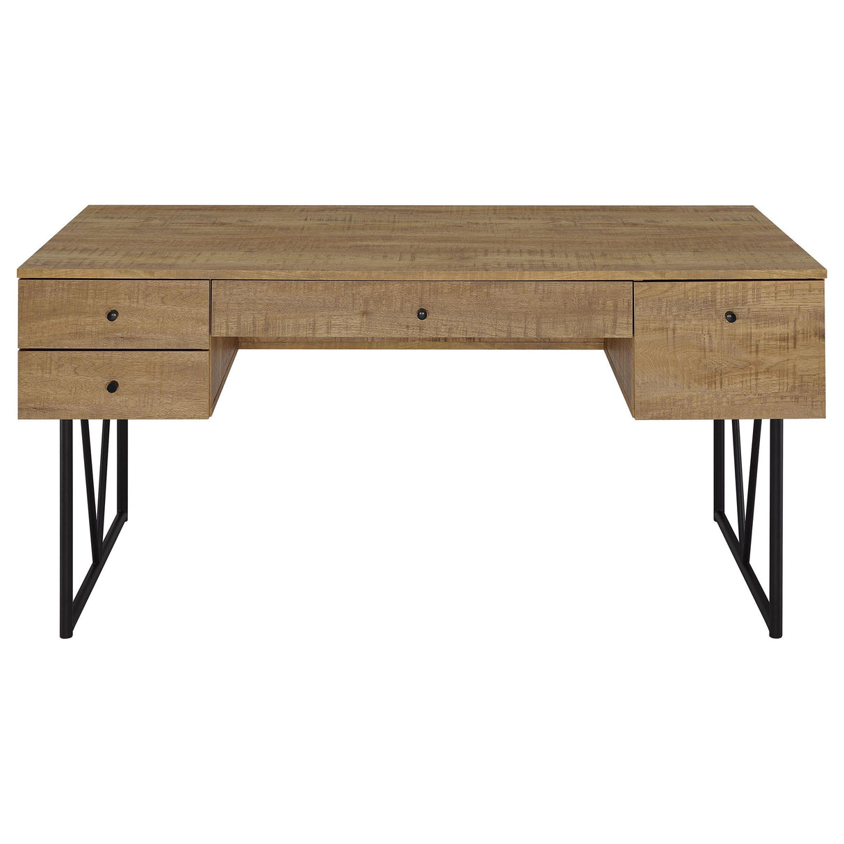 Vellun - 4 Drawer Writing Desk - Mango Color