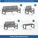 Modern Outdoor Sofa Set With Coffee Table