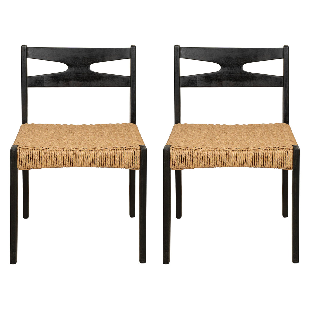 Dining Side Chairs, Indoor Outdoor Armless Chair (Set of 2)