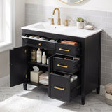 Bathroom Vanity With Sink Top, 3 Soft Closing Drawers