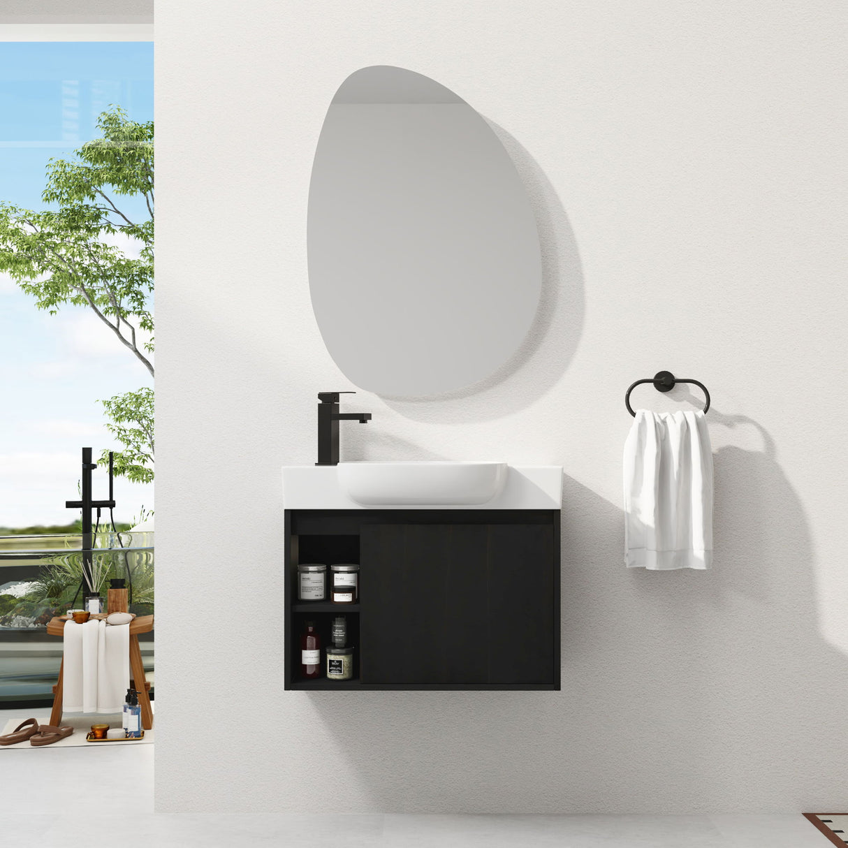 Freestanding Bathroom Vanity With Sink, Soft Close Door
