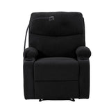 Adjustable Manual Recliner, Ergonomic Lounge Chair With Phone Holder And 2 Cup Holders