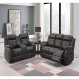 Steban - Console Reclining Loveseat - Gray