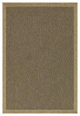 Earth - 5'3" X 7'3" Indoor, Outdoor Area Rug, Polypropylene - Jute / Black