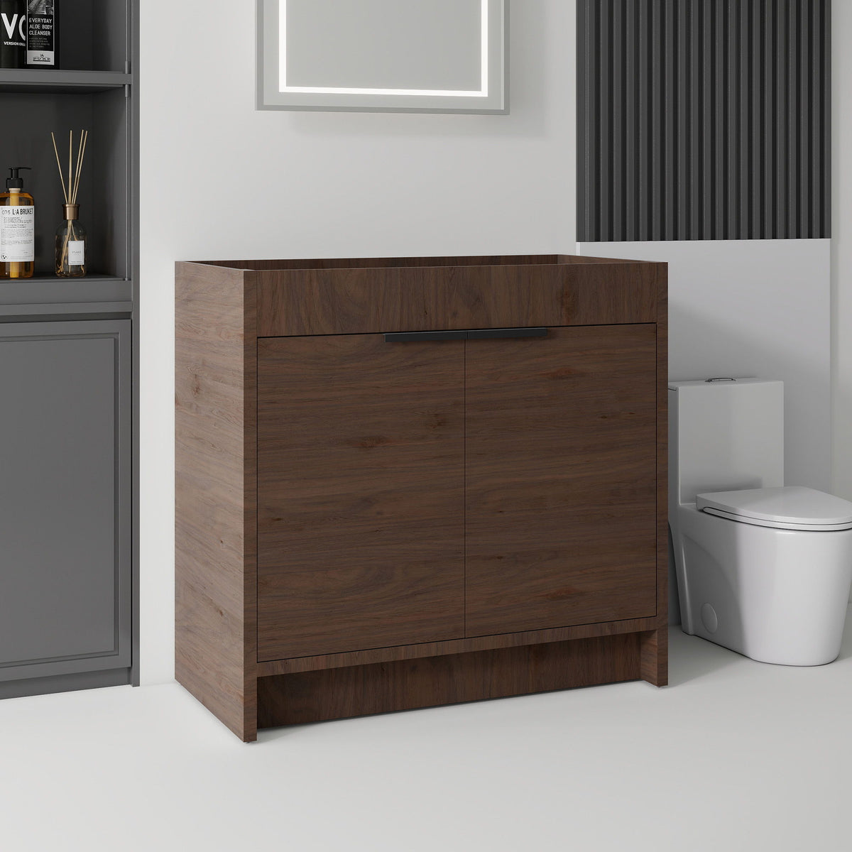 Freestanding Bathroom Vanity Cabinet With Soft Close Doors, Cabinet Only
