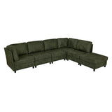 Upholstered Modular Sectional With Custom Configuration And Removable Cushions