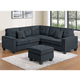 Sectional Set With Corner Wedge Ottoman USB Port