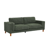 Upholstered Square Arm Sofa - Dark Green