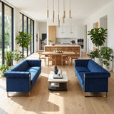 2 Piece Sofa Set With Tufted Back And Deep Seating