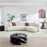 Curved Sectional Sofa, L - Shape Modular Chaise
