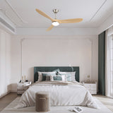 Smart Ceiling Fan With Lights, 3 Blades, Reversible Quiet DC Motor For Indoor