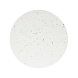 Outdoor Terrazzo Concrete Drum End Table, Living Room Accent Table - White Terrazzo