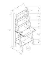 Computer Desk For Home Office, Laptop, Leaning, Storage Shelves