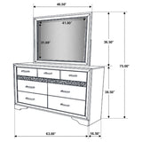 7 Drawer Dresser With Mirror - White