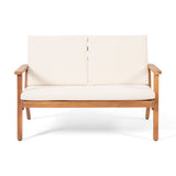 Serenit - 2 Piece Patio Set With Cushions, Loveseat And Coffee Table - Beige / Brown