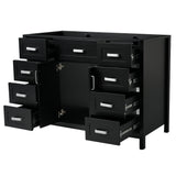 Bathroom Vanity Cabinet Only With 2 Soft Close Doors And 8 Drawers