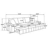Logan - Sleeper Sectional Sofa With Right Arm Chaise - Camel