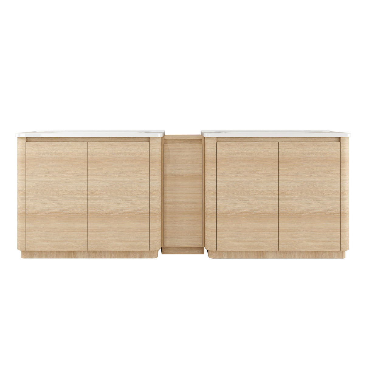 Soft Close Door Freestanding Bathroom Vanity With Sink, 1 Small Storage Cabinet