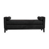 Upholstered End Of Bed Bench With Arms & 2 Bolsters For Bedroom