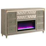 Mika - 8 Drawer LED Fireplace Dresser