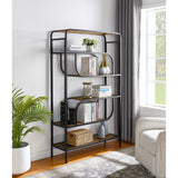 Geometric Bookcase / Display Rack - Black / Brown
