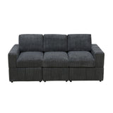Oversized Modular Sectional Sofa 3 Piece Set For Living Room - Dark Gray