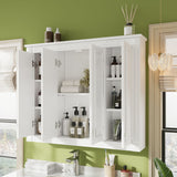 Wall Mounted Medicine Cabinet With Adjustable Shelf - White