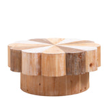 Flower Shaped Coffee Center Table For Living Room - Multicolor