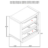 Bangor - 2 Drawer LED Nightstand With USB - Black