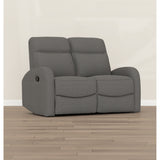 Manual Reclining Loveseat With Dual Seating Support For Living Room