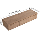 Modern Minimalist Bathroom Cabinet With Soft Close Drawers And Floating Mounting Design
