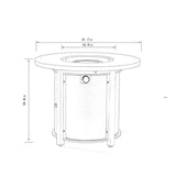 Propane Gas Fire Pit Table, 50000 Btu Round Steel Fire Pit