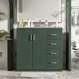 Bathroom Vanity With Sink Combo, Storage Cabinet, Freestanding Set With 3 Drawers & Soft Closing Doors