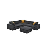 Custom Configuration Modular Sectional With Toss Pillows