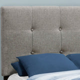 Bed, Upholstered, Frame Only, Transitional
