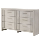 6 Drawer Storage Dresser Furniture - Antique White