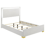 Full LED Panel Bed With Touch Activated Lighting - White