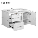 Wall Mounted Bathroom Vanity & Sink, 2 Drawers