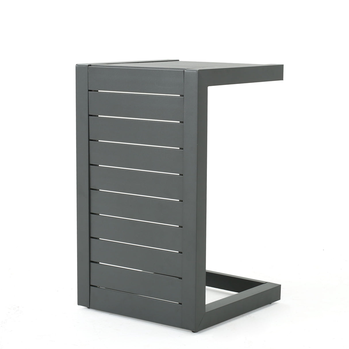 Aluminum Outdoor C - Shaped Side Table For Patio