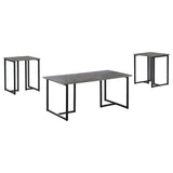 3 Piece Occasional Set With Smooth Top - Gray