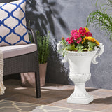 Roman Style Garden Urn Planter - Antique White