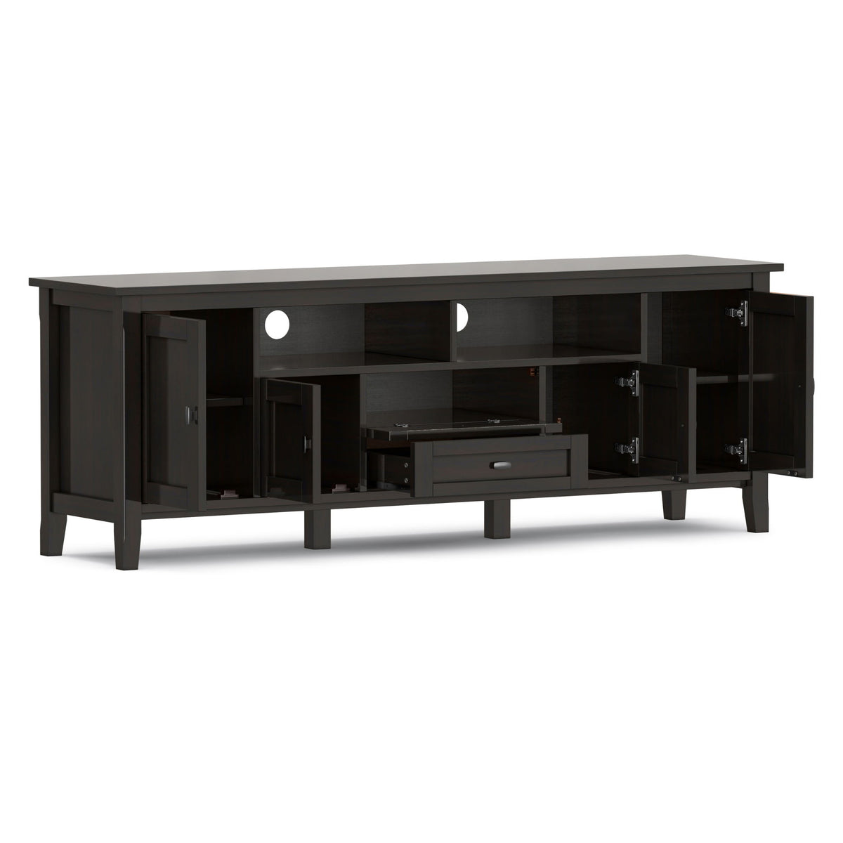Warm Shaker - TV Media Stand - Hickory Brown